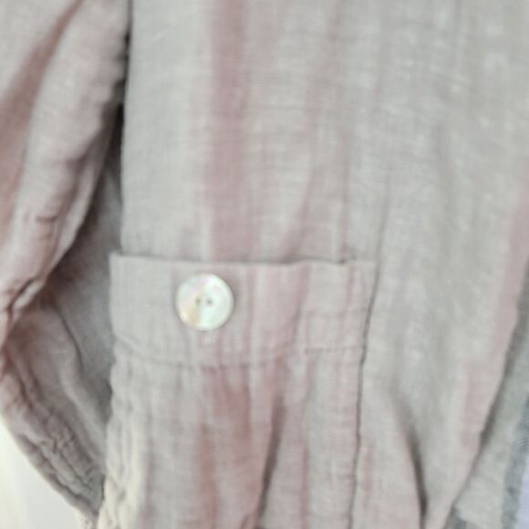 Tahari linen blend unstructured jacket gray taupe - Picture 7 of 7